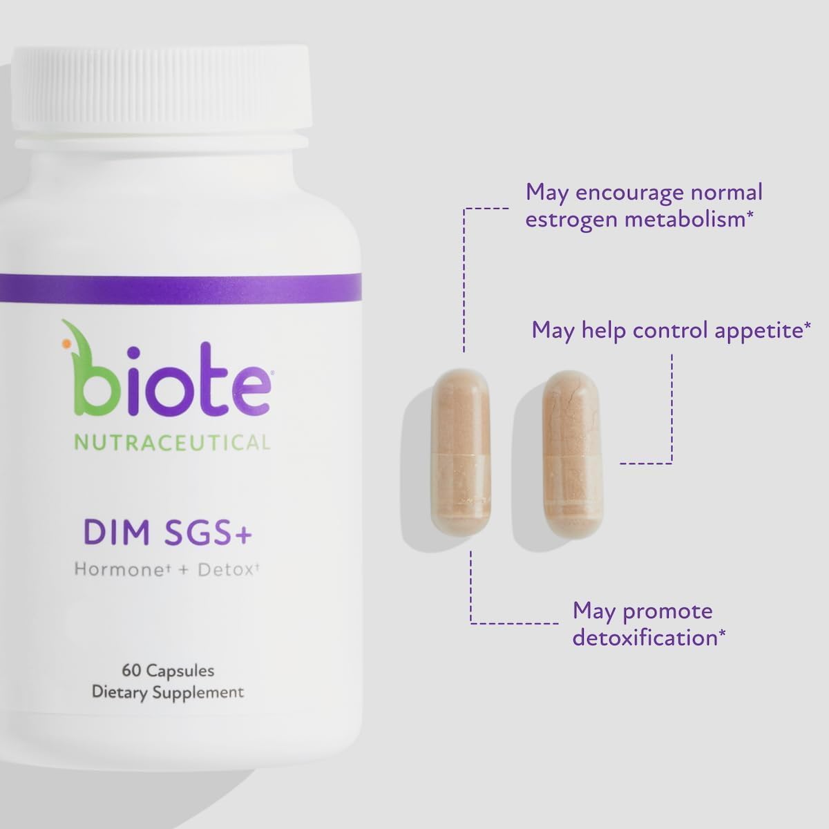 BioTE Nutraceuticals DIM SGS+ Hormone + Detox 60 caps