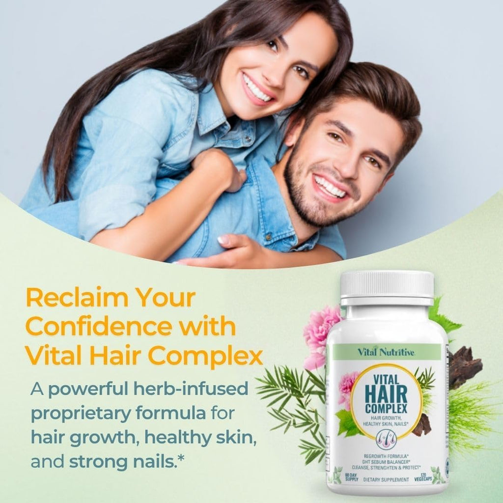 Vital Hair Complex Supplement – Biotin & B Vitamins for Hair, Skin & Nails