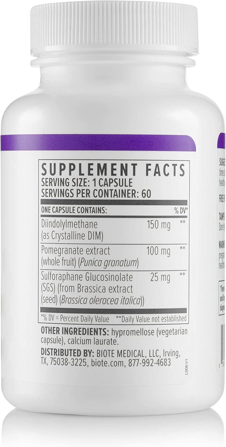 BioTE Nutraceuticals DIM SGS+ Hormone + Detox 60 caps