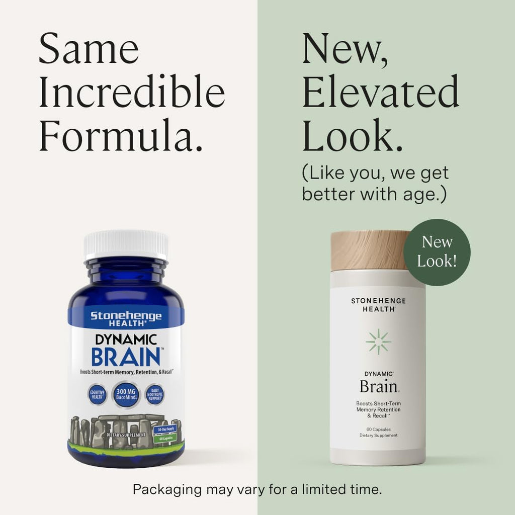 Stonehenge Health Dynamic Brain Supplement For Enhanced Memory and Focus 60 Caps
