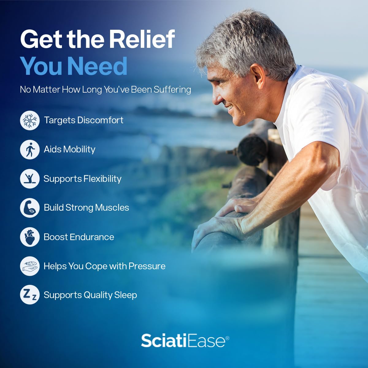 Sciatic Nerve Support Supplement with AlphaPalm, PEA & Vitamin B Complex