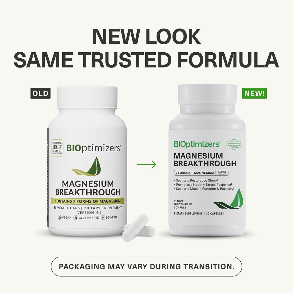 BIOptimizers Magnesium Breakthrough — 7 Forms of Magnesium, 60 Capsules