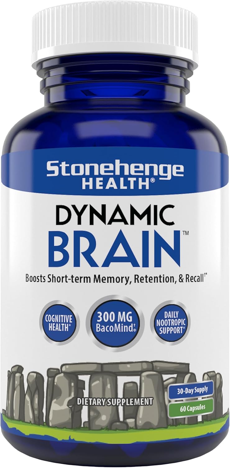 Stonehenge Health Dynamic Brain Supplement For Enhanced Memory and Focus 60 Caps