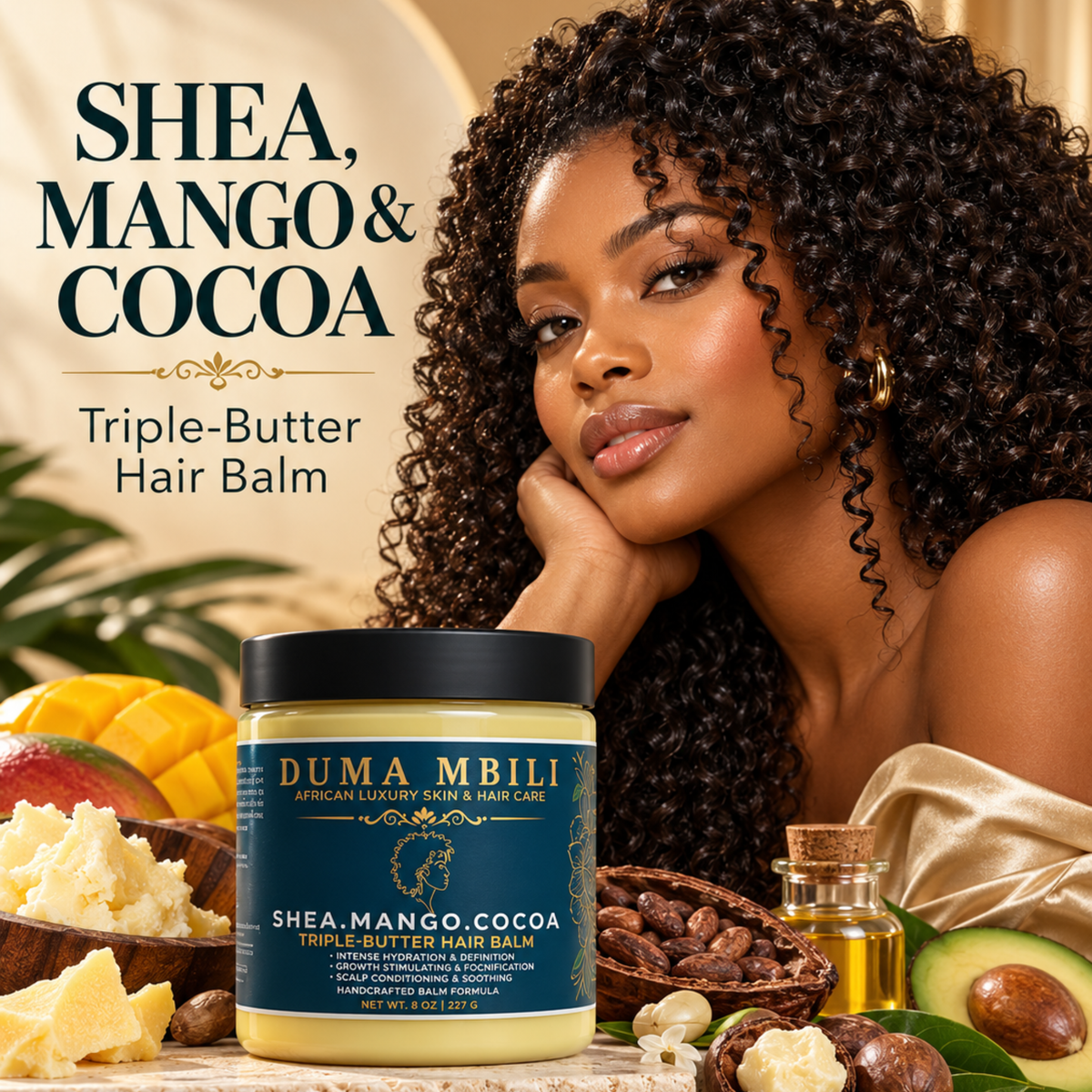 Duma Mbili Shea • Mango • Cocoa Triple-Butter Hair Balm