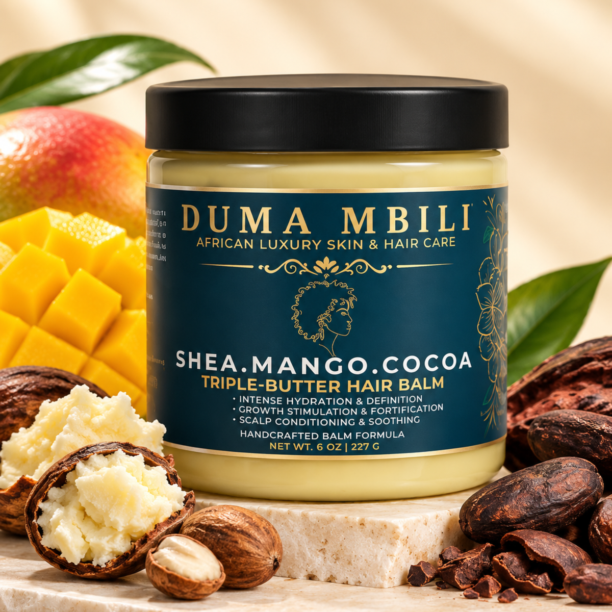 Duma Mbili Shea • Mango • Cocoa Triple-Butter Hair Balm