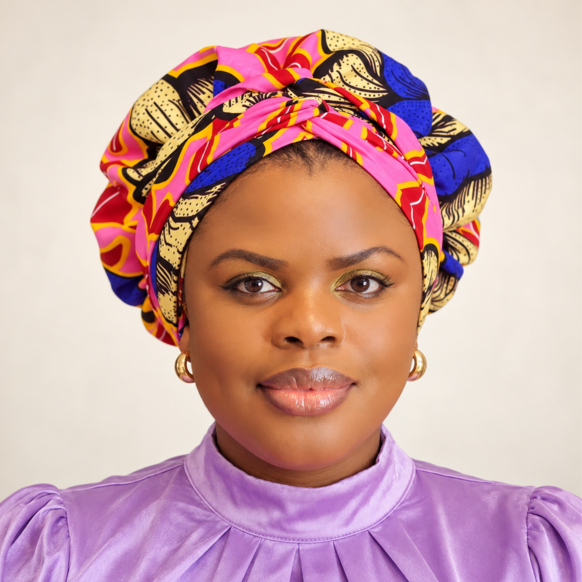 Duma Mbili African Print Bonnet wrap