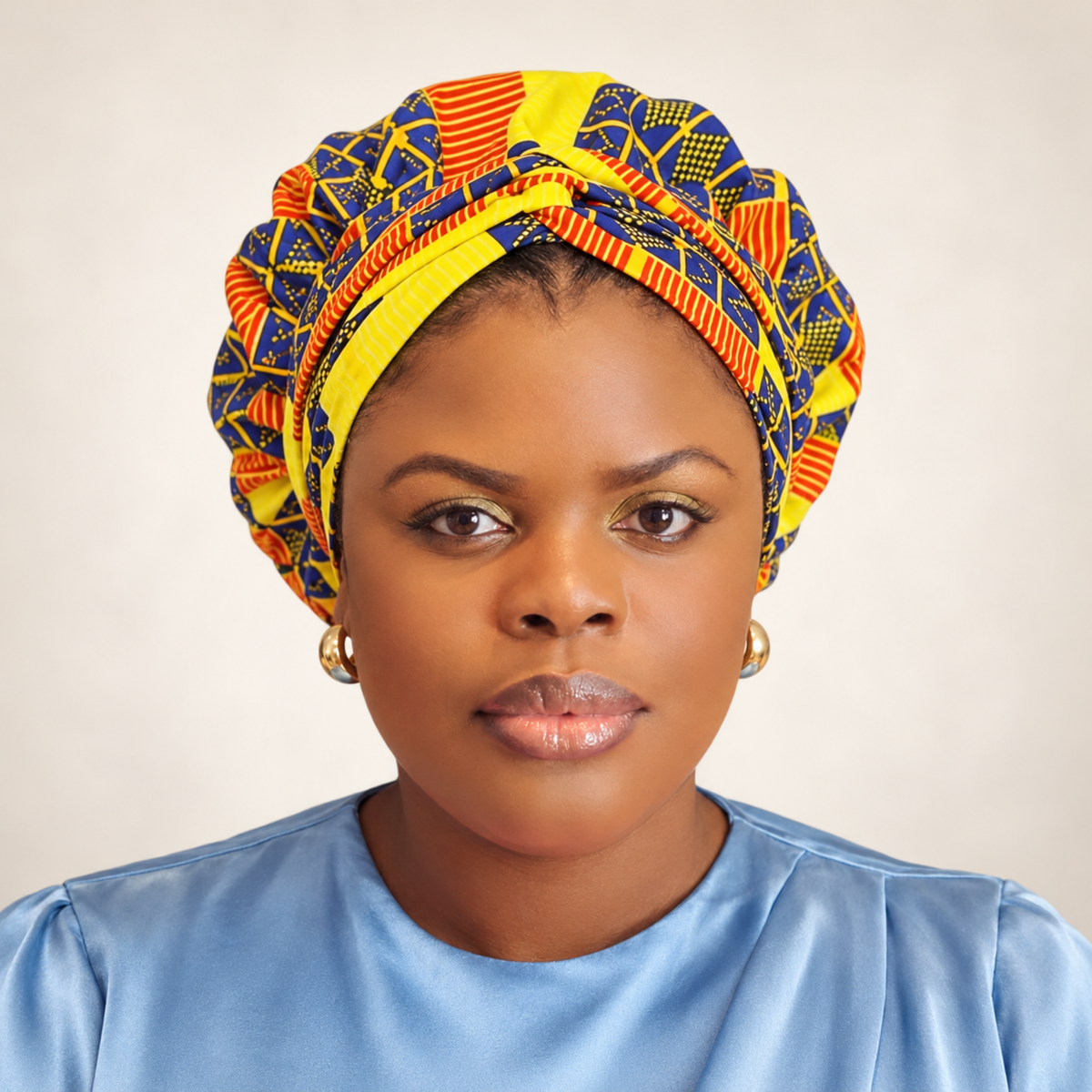 Duma Mbili African Print Bonnet wrap