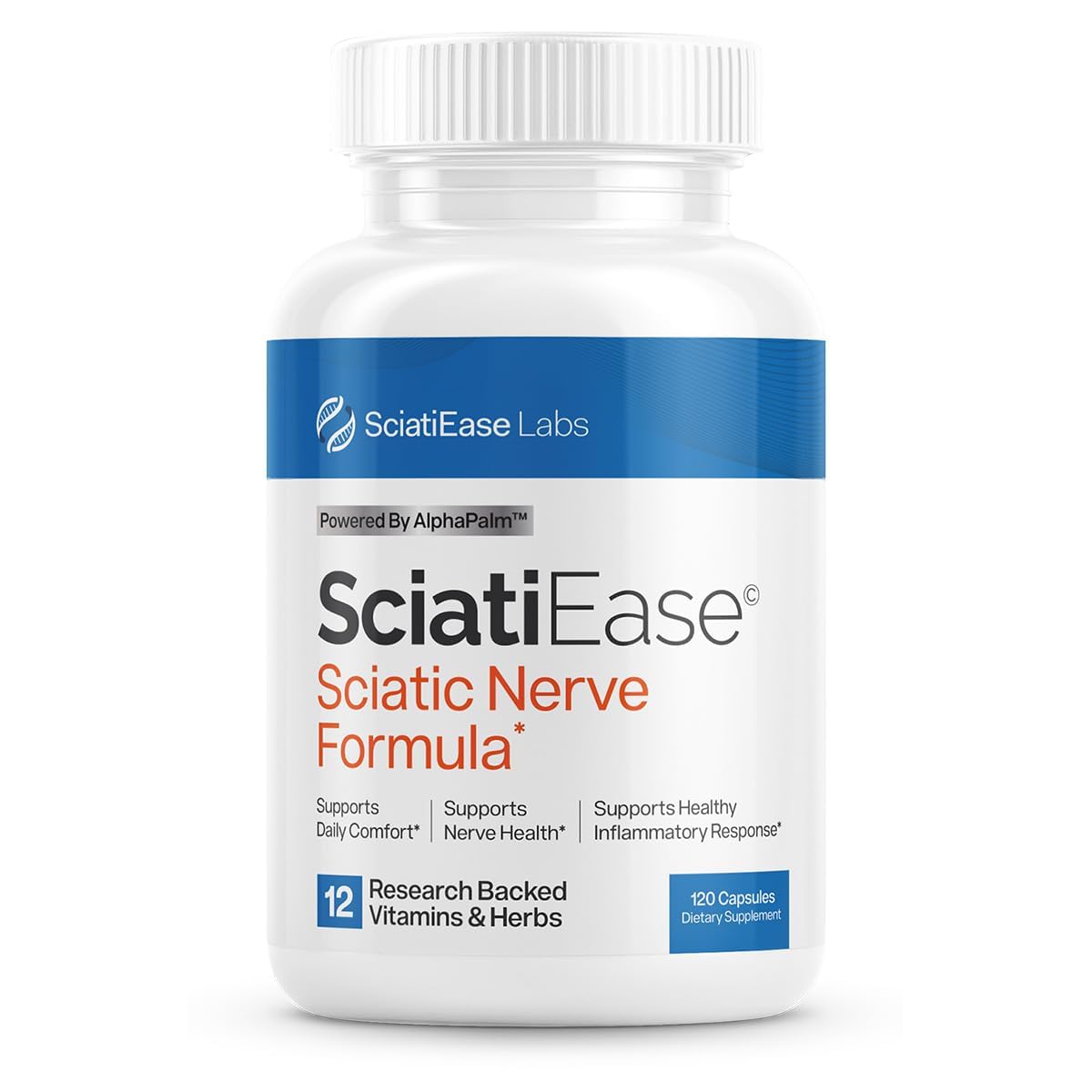 Sciatic Nerve Support Supplement with AlphaPalm, PEA & Vitamin B Complex
