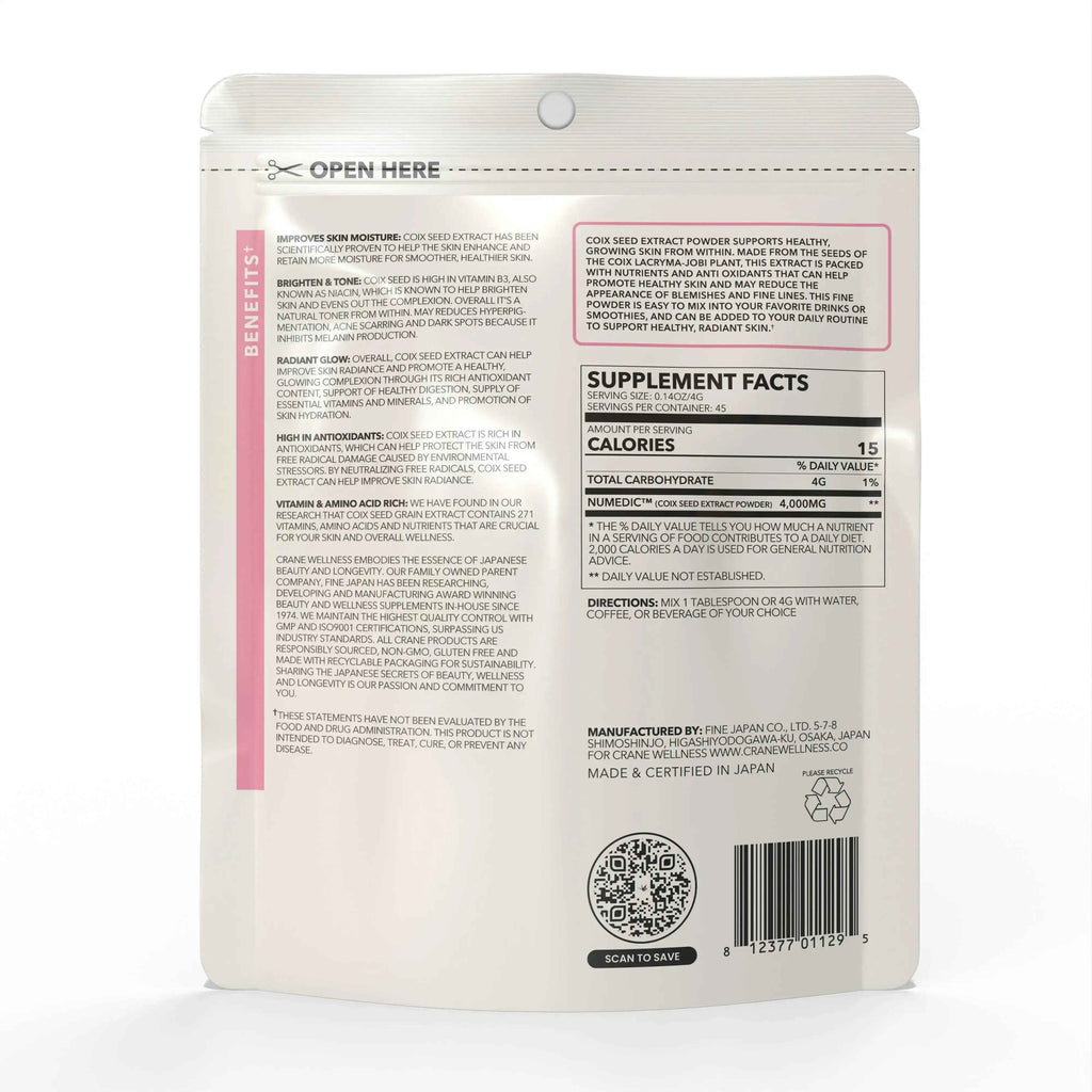 Tone and Glow Coix Seed Extract Powder