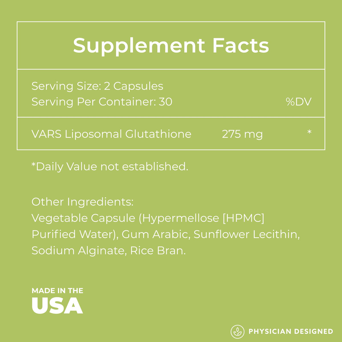 VARS Glutathione Capsules