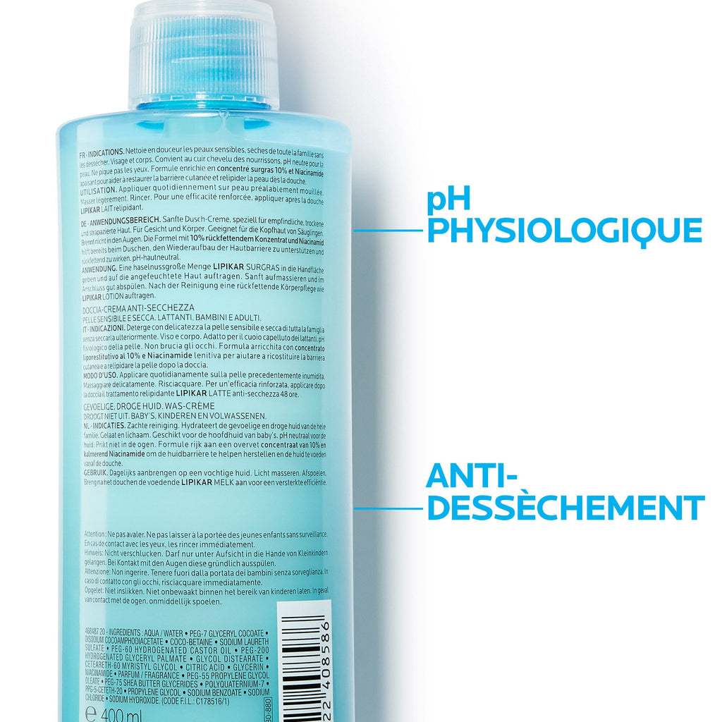 La Roche-Posay Lipikar Surgras Anti-Drying Cleansing Cream
