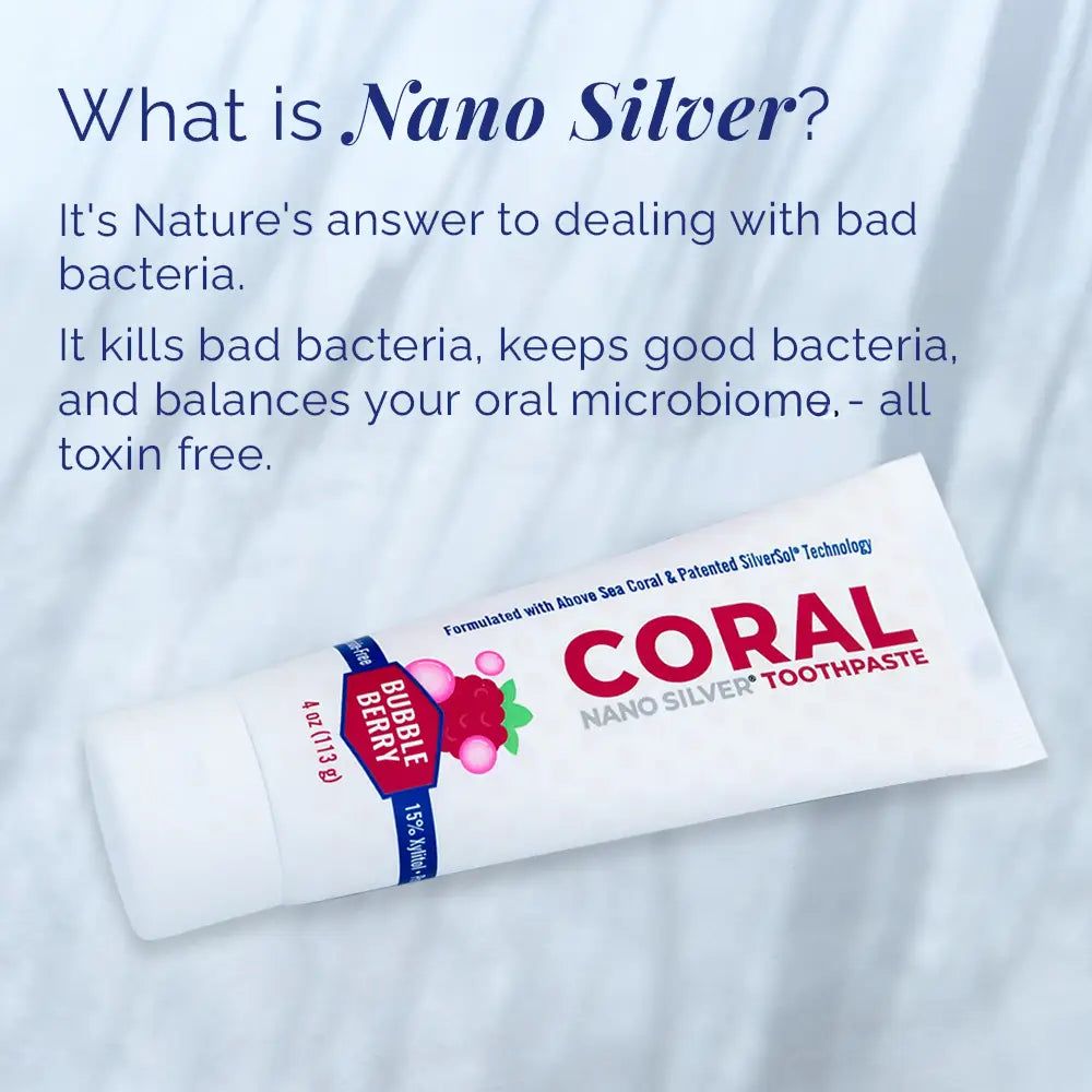 Fluoride Free Bubble Berry Kids Toothpaste with Nano Silver & Xylitol